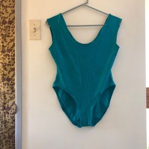 Vintage Turquoise Workout Unitard